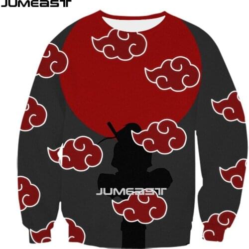 Jumeast Brand Men/Women 3D Printed Sweatshirt Harajuku Naruto Cloud Long Sleeve T Shirt Sport Pullover Tops Tees