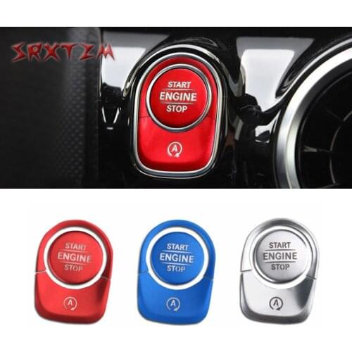 Car Engine Start Stop Button Trim Cover For Mercedes Benz A B Cla Glb Gla Class Amg A35 A45 W177 V177 W247 C118 W118 X247 H247