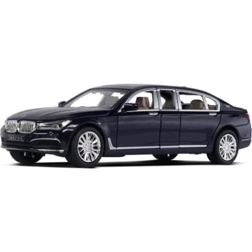 Simulation Hot 1:24 scale vehicle wheels BM M760I xDrive metal model diecast car pull back toy colleciton with light and sound