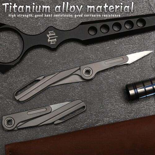 Folding knife multi-functional emergency medical EDC titanium alloy high hardness portable outdoor rescue tool knife