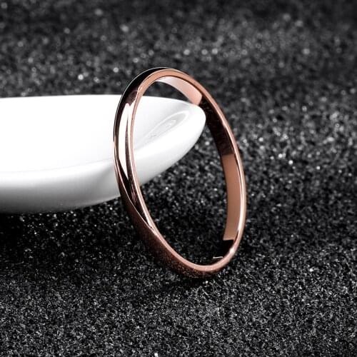 Fashion Super Fine Smooth Steel Titanium Ring Top Quality Stainless Anniversary Rings Jewelry For Women Valentines Day Present