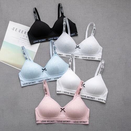 Teen Girls Underwear Wireless Training Bra Yoga Sport Underwear Thin Cup Bra Top Soft Padded Lingerie Vest Puberty Clothing