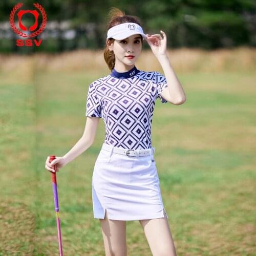 Golf New Short-sleeved Blouse Female Clothing Summer Absorbent Golf Skirt