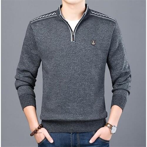 New Sweaters MenS Black Patchwork Long Sleeves Autumn Winter Pullover Knitted O-Neck Plus OverSize 5XL