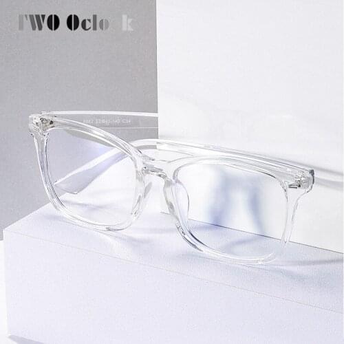 TWO Oclock Anti Blue Light Glasses Women Men Unisex Design Anti Radiation Anti-reflective Computer Glasses Transparent D8082