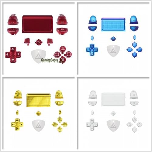 Symbols Replacement Full Set Buttons for PS4 Slim Pro CUH-ZCT2 Controller - Compatible with PS4 DTFS LED Kit
