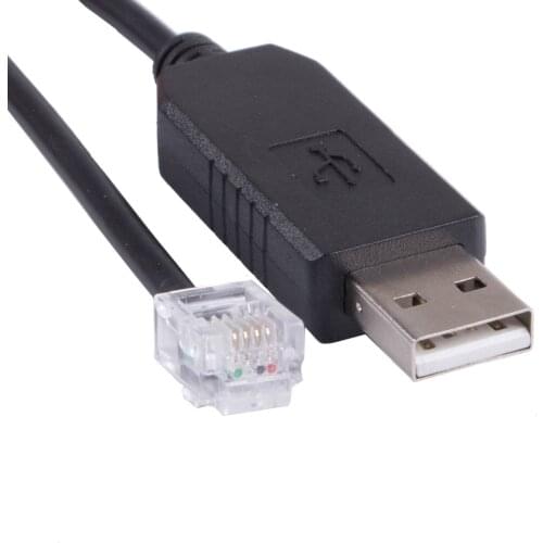 Meade LX200 Serial RS232 Telescope USB to RJ11 RJ12 6P4C Cable I/O Hand Control Connect PC And Your Device