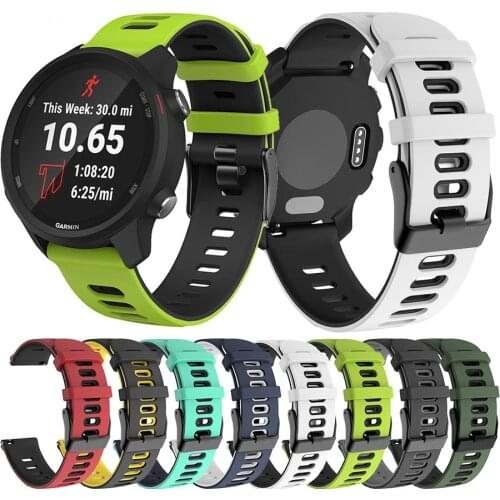 22mm 20mm Silicone Strap for Samsung Galaxy watch/Huawei Watch GT2/Active2 Two-tone soft replacement strap for Amazfit GTR 47mm