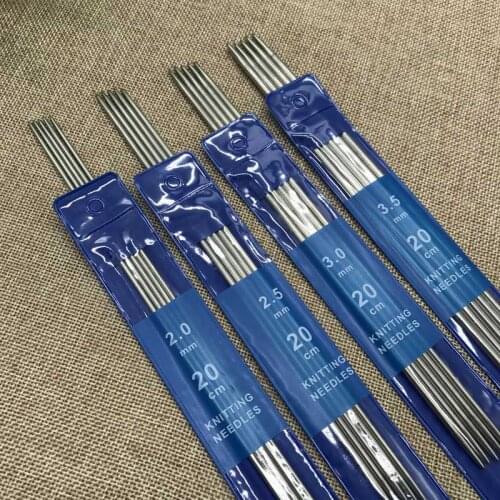 35Pcs/set Sweater needle Stainless Steel knitting needles 20CM Sewing Accessories Straight Crochet Hooks DIY Weave Knitting Tool