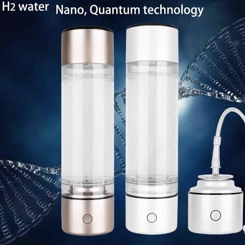 5000PPB Quantum Smart Cup Molecular Resonance Hertz Nano Hydrogen Water Bottle Generator ORP Alkaline PEM Ionizer Can Breathe H2