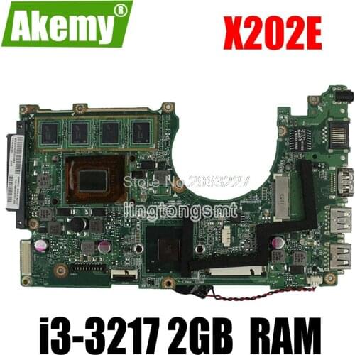 X202E Motherboard REV2.0 For Asus S200E X201E X201EP Q200E Laptop motherboard Mainboard test 100% i3-3217 2GB RAM