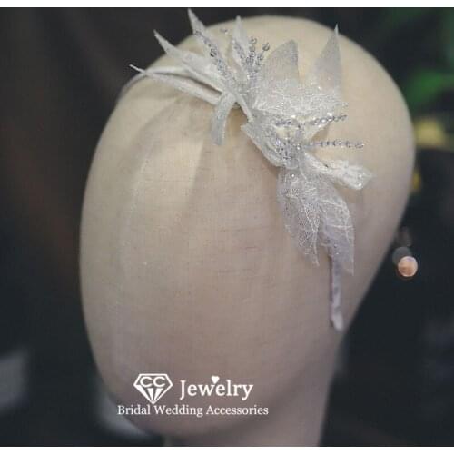 CC Hairbands for Women Wedding Hair Accessory Engagement Jewelry Bridal Headdress Flower Shape Headband Romantic Headpiece AN168