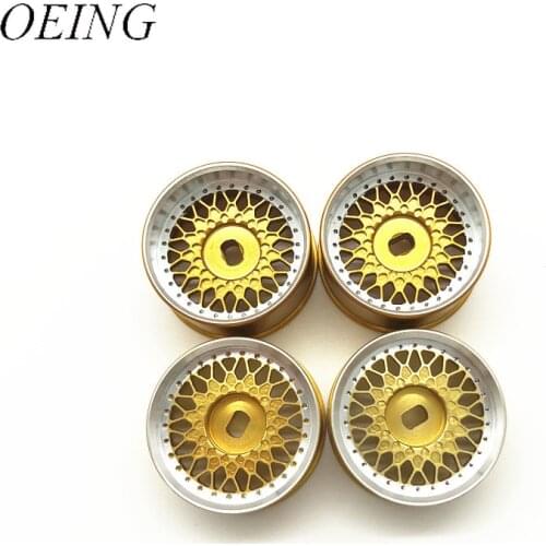 4pcs/set Gold Silver Black Metal Wheel Hub for MINI Q HGD1 MINI D MINI Z XRX Wltoy Mosquito Cart RC Car Refit Part Universal