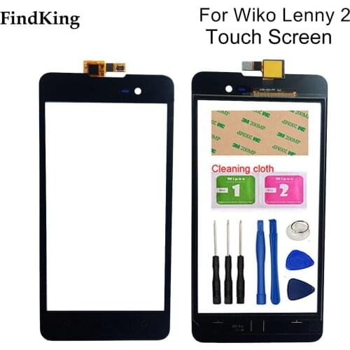 5.0'' For Wiko Lenny 2 Touch Screen Glass Digitizer Panel Front Glass Lens Sensor Tools Adhesive