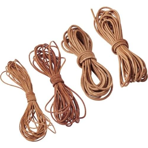 5m Genuine Cowhide Leather Cord Thread String Rope Material for Jewelry Making DIY Bracelet Necklace Finding 1 1.5 2 3mm