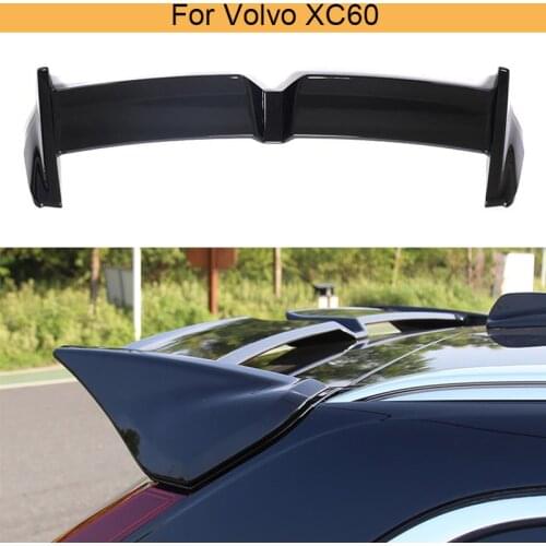 Car Rear Roof Spoiler Boot Lip Wing For Volvo XC60 2018 - 2020 Rear Window Boot Lip Spiler Wing ABS Glossy Black / Carbon Look