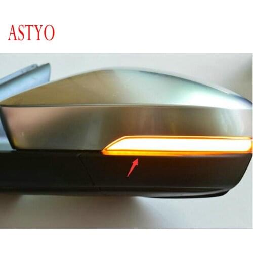 ASTYO Car LED Dynamic running water Blinker Indicator Rearview Mirror Turn Light for Octavia 2015-2018