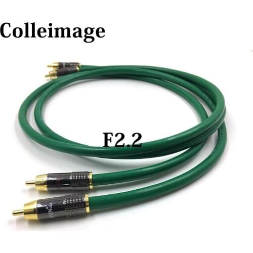 Colleimage Free shipping 2328 Hifi Silver-plated 2RCA Cable High Quality 6N OFC HIFI RCA Male to Male Audio Cable