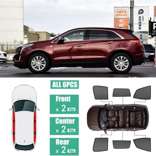 Side Windows Magnetic Sun Shade UV Protection Ray Blocking Mesh Visor Fit For Cadillac XT5 2016-2019
