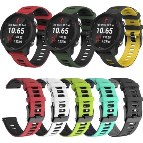 Hit color Silicone Watchbands for Garmin Forerunner 245 645 Vivoactive 3 Vivomove HR Watch Strap for Garmin Venu GarminMove Band