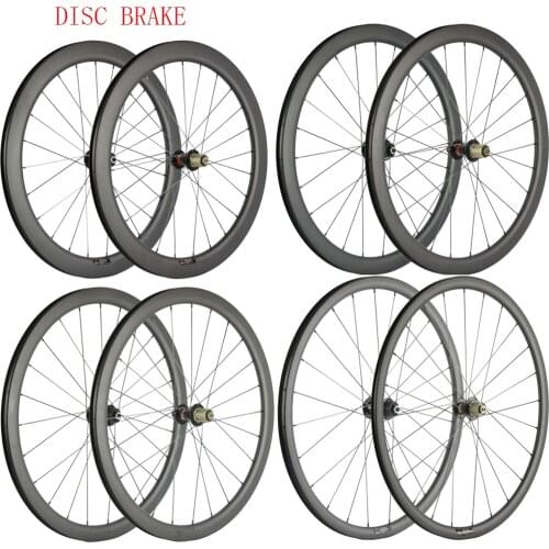 Disc Brake Wheels Cyclocross Wheelset 30mm 40mm 45mm 55mm Carbon Clincher Tubular Carbon Bicycle Disc Wheelset U Shape