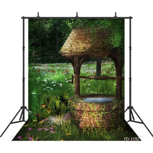 Forest Well Flowers Fairy Tales Photography Backdrops Vinyl Cloth Backgrounds for Photo Studio Children Baby Shower Photophone