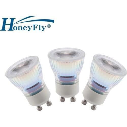 HoneyFly 10pcs LED MR11 GU10 GU5.3 Spot Lamp 2W /3W(35mm) DC12V AC110V/220V Mini COB Bulb 3000K 4000K 6000K