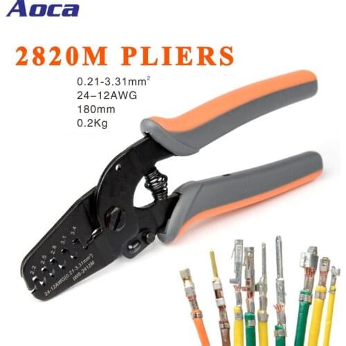 IWS-2820M Crimping Tools for JAM Molex Tyco JST Terminal and Connector Multi-function wire Stripper Cable Cutter plier