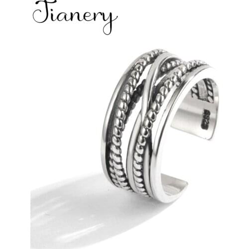 JIANERY Vintage Retro Silver Color Multi-layer Rings For Women Open Finger Rings Bridal Wedding Jewelry Anillos Mujer