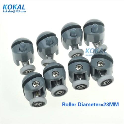 [YSL-DL-23]Free Shipping 8PCS 23MM outer diamter bathroom shower room roller wheel single cabin door pulley