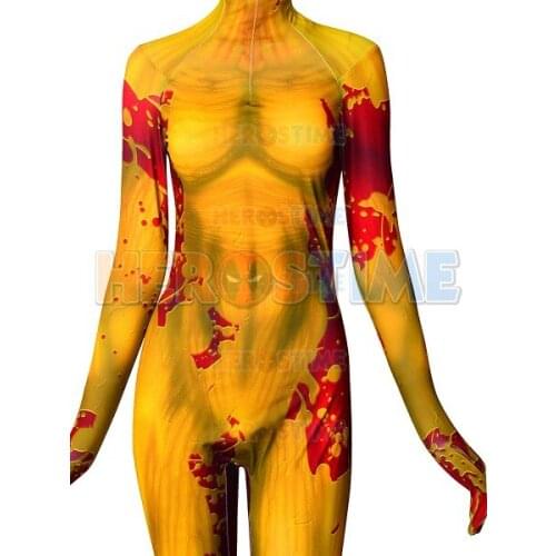 3D Print Scream Donna Diego Symbiote Spawns Supervillain Costume Superhero Cosplay Zentai Bodysuit