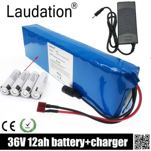 Laudation 36V 12ah electric bicycle battery pack 36V 18650 battery pack 500W High Power and Capacity Motorcycle Scooter with BMS