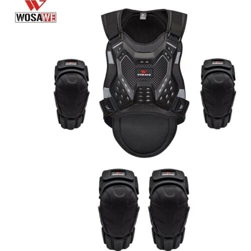 WOSAWE Motorcycle Jacket Suit Full Body Protective Jacket Motocross Downhill Racing Back Protector Jacket And Pants MTB Set