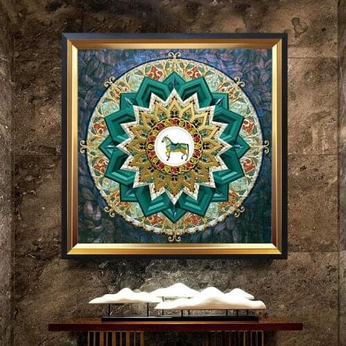 Needlework DMC DIY cross-stitch Full embroidery kits horse patterns chinese cross stitch printed