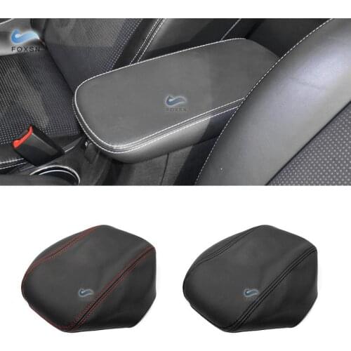 For Chrysler 200 2011 2012 2013 2014 Car Microfiber Leather Center Control Lid Armrest Box Cover Sticker Trim