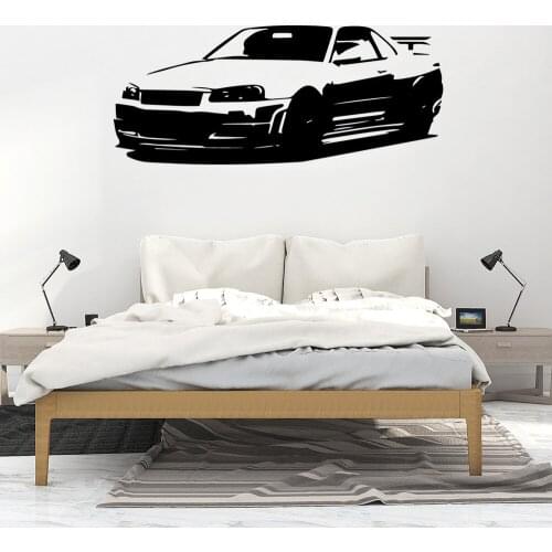 Wall Stickers Muscle Car Decal Bedroom Living Room Decoration Sport Vehicle Auto Wallpaper Home Decor Racing Cars Cool
