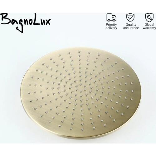 Wall Rian Shower Head Only Brass Balck Chrome Brushed Rose Gold Shower Bathroom Without Arm