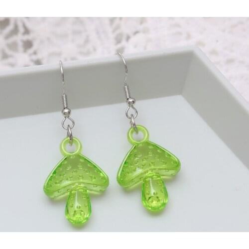Acrylic Mushroom Drop Earrings For Women Unique Drop Earring Cute Womens Accessories Fashion Jewelry Design Trendy Jewellery