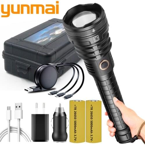 XHP90.2 The Most Brightest Led Flashlight with Power Bank Function Usb Rechargeable 18650 or 26650 Battery Zoomable Torch Litwod