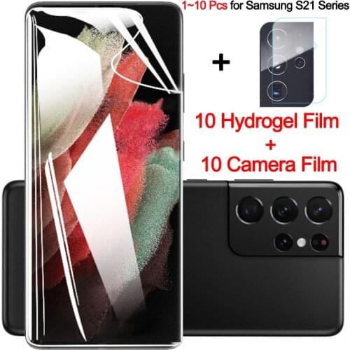 1-10 pcs, hydrogel film for samsung s21/s21 plus/s21 ultra soft glass protection galaxy s 21 ultra screen protector samsung-s21