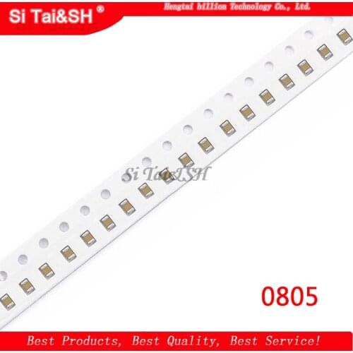 100pcs 100nF X7R Error 10% 50V 0805 0.1UF 104 SMD Thick Film Chip Multilayer Ceramic Capacitor