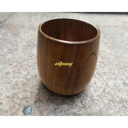 100pcs/lot 6.8*8cm Wooden Cup Wood Cup Handmade Natural Tea Cup Breakfast Beer Milk Drinkware