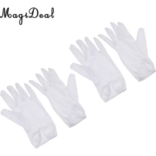 2 Pair Lightweight White Cotton Referee Gloves for Snooker Pool Cue Billards