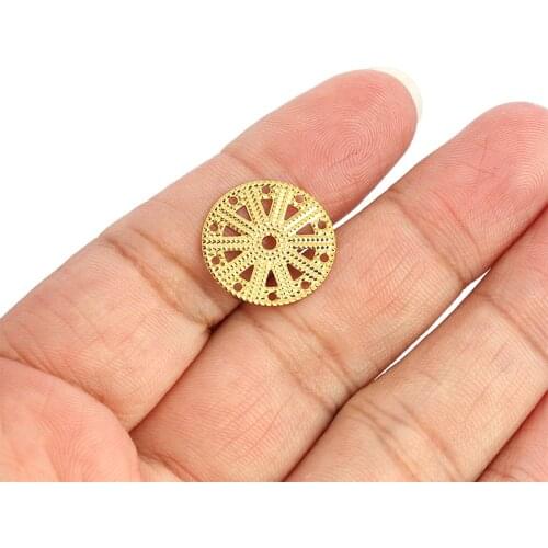 20pcs 15*15mm Stainless Steel DIY Pendant Round Geometry Pendant Charm Pendant For DIY Jewelry Handmade Fitting