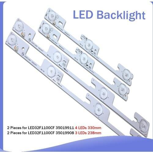 4pcs original for Konka KDL32MT626U 10PCS 4LED&10PCS 3LED 35019055 35019056 light bar 32 inch backlight lamp LED strip 6v