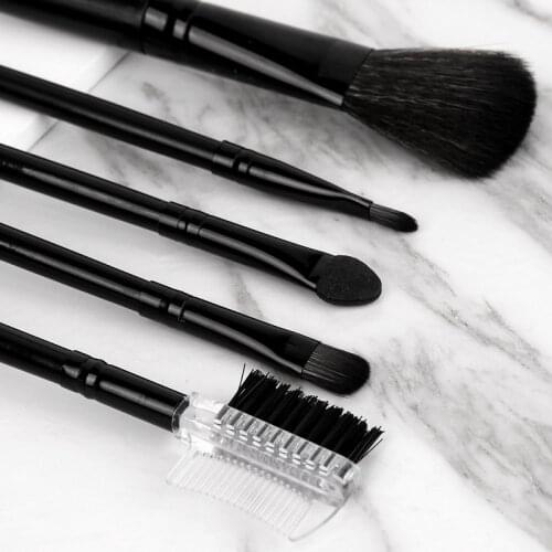 5pcs mixed makeup brush set eyeshadow eyeliner liquid foundation eyelashes lip makeup brush cosmetic beauty tools