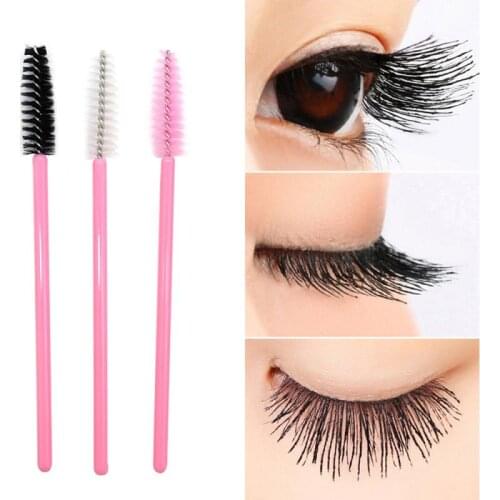 50Pcs/lot Disposable Eyelash Brushes Mascara Wands Applicator Wand Brushes Eyelash Comb Brushes Makeup Tool Women Makeup TSLM1