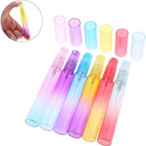 6pcs 8ml Mini Portable Travel Refillable Bottles Perfume Glass Travel Empty Spray Atomizer Bottles Cosmetic Packaging Container