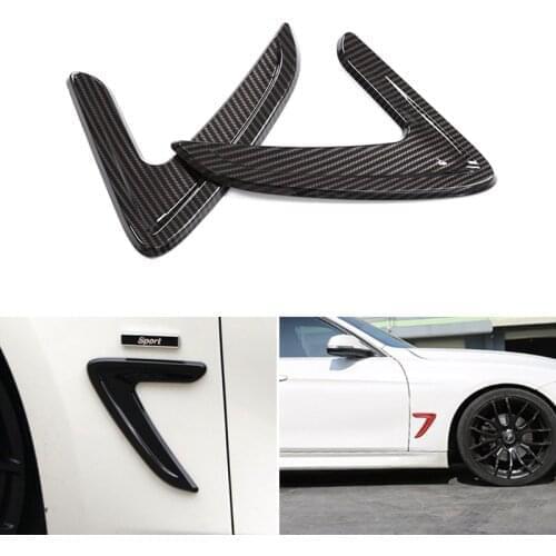 2pcs Car Styling Side Wing Air Flow Fender Grill Outlet Intake Vent Trim For BMW 3 Series F30 2013 2014 2015 2016 2017 2018