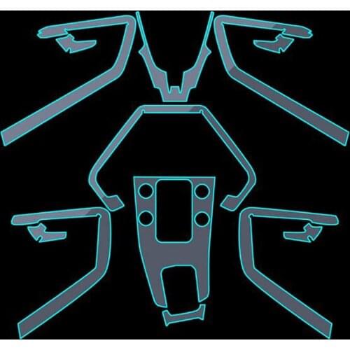 Car-Styling New Car Interior Trim Dashboard Clear Paint Protective Film Stickers for Volvo V60